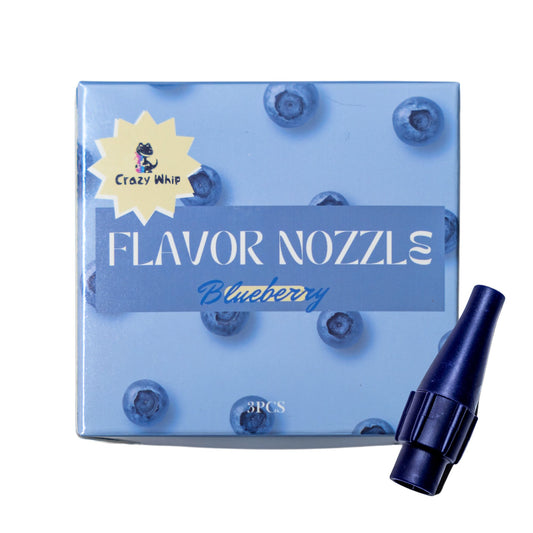 Crazywhip Flavor Silent Nozzles Plastic Dispenser-3 Packs (Blueberry)