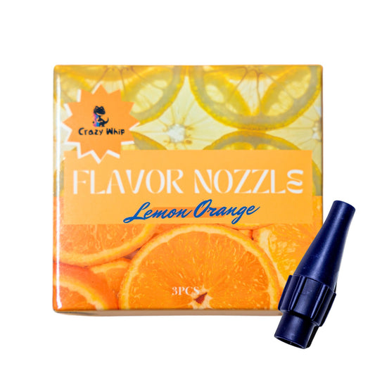 Crazywhip Flavor Silent Nozzles Plastic Dispenser-3 Packs (Lemon Orange)