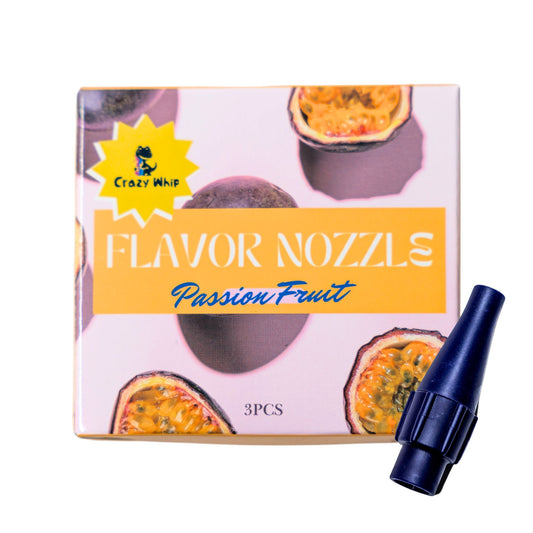 Crazywhip Flavor Silent Nozzles Plastic Dispenser-3 Packs (Passionfruit)