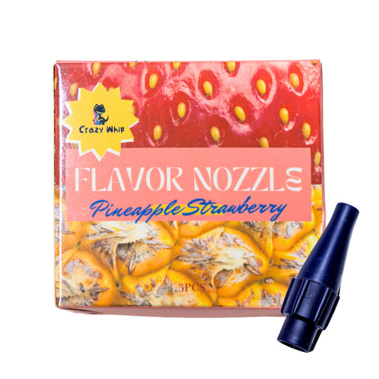 Crazywhip Flavor Silent Nozzles Plastic Dispenser-3 Packs (Pineapple Strawberry)