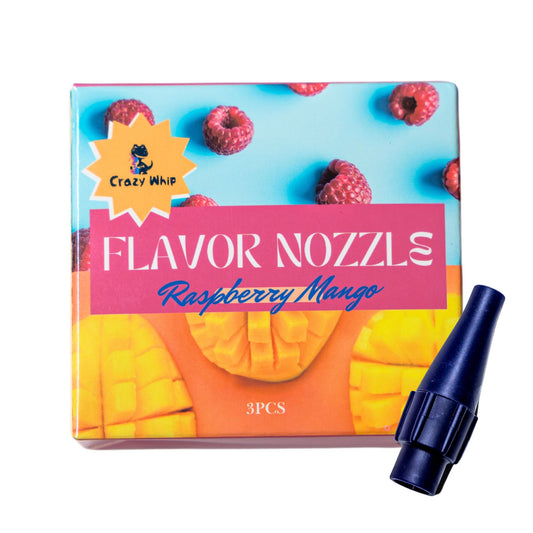 Crazywhip Flavor Silent Nozzles Plastic Dispenser-3 Packs (Raspberry Mango)