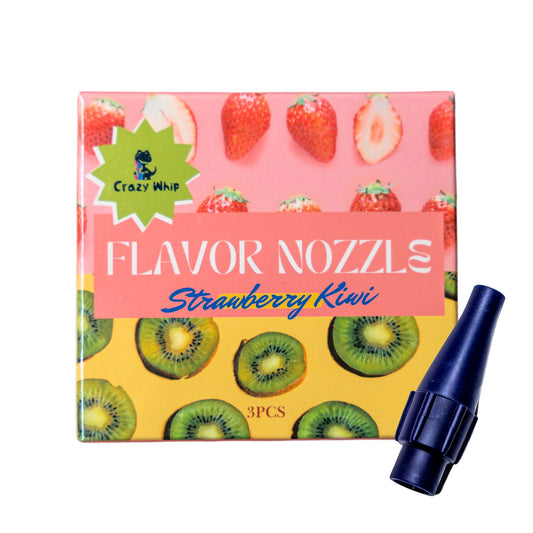 Crazywhip Flavor Silent Nozzles Plastic Dispenser-3 Packs (Strawberry Kiwi)