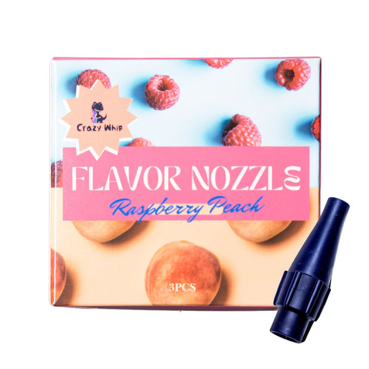 Crazywhip Flavor Silent Nozzles Plastic Dispenser-3 Packs (Rasberry Peach)